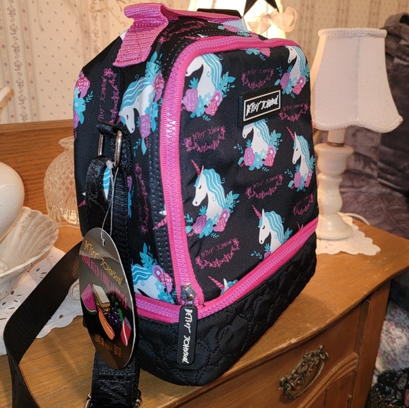 Betsy Johnson Unicorn Lunch cross body bag tote cold hot food storage TBJ-0224 - Picture 2 of 16